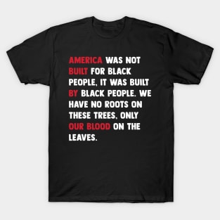 America was built by black people, Black Lives Matter, Black History T-Shirt